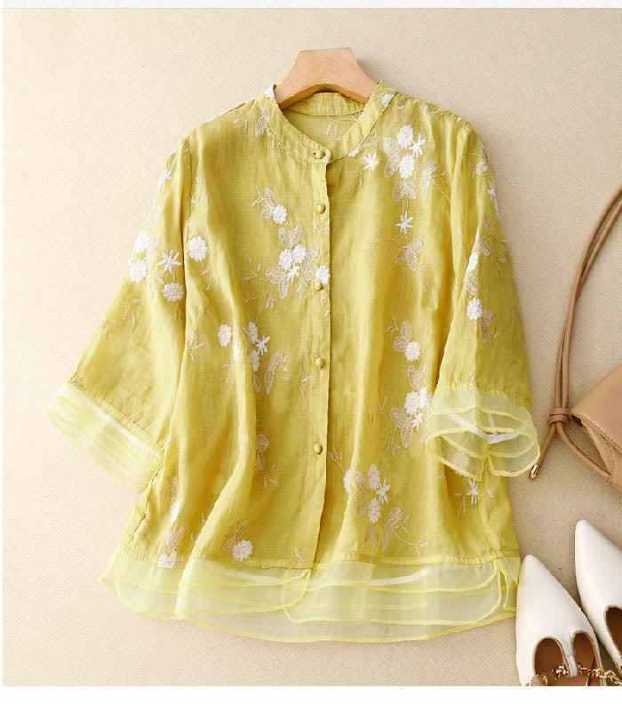 Mille™ | Broderet Bomuldsbluse